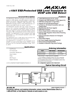 MAX3341E Datasheet PDF Maxim Integrated