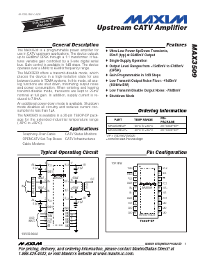 MAX3509EUP+ Datasheet PDF Maxim Integrated