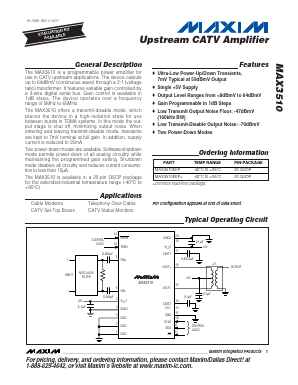 MAX3510EEP+ Datasheet PDF Maxim Integrated