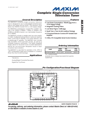 MAX3541ELM-G42 Datasheet PDF Maxim Integrated