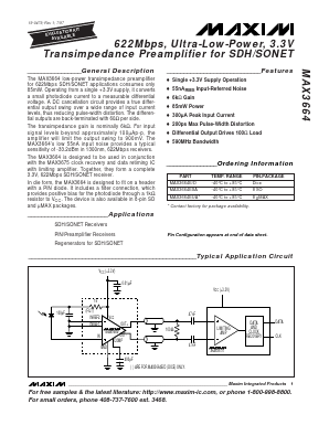 MAX3664ESA Datasheet PDF Maxim Integrated
