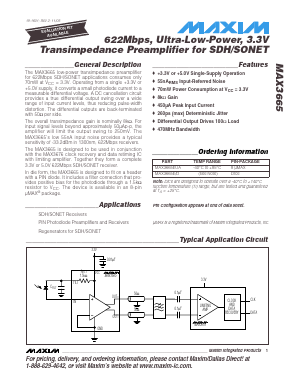 MAX3665E Datasheet PDF Maxim Integrated