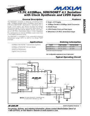 MAX3691ECJ-T Datasheet PDF Maxim Integrated