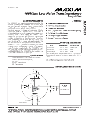 MAX3657BE/D Datasheet PDF Maxim Integrated