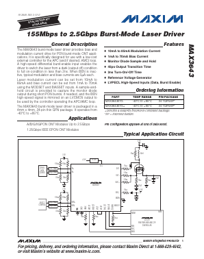 MAX3643 Datasheet PDF Maxim Integrated