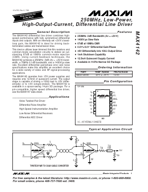 MAX4142ESD Datasheet PDF Maxim Integrated
