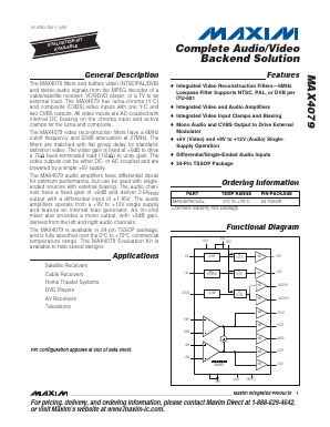MAX4079CUG Datasheet PDF Maxim Integrated