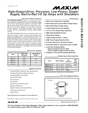 MAX4166EPA Datasheet PDF Maxim Integrated