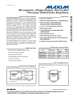 MAX4199ESA Datasheet PDF Maxim Integrated