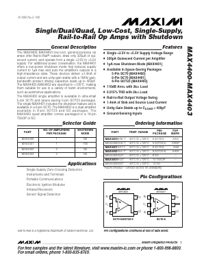 MAX4402ASA Datasheet PDF Maxim Integrated