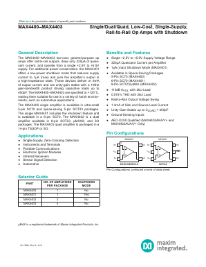 MAX4403ASD Datasheet PDF Maxim Integrated