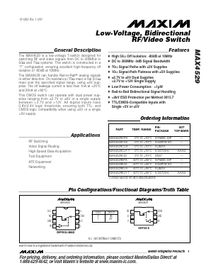 MAX4529CUA Datasheet PDF Maxim Integrated