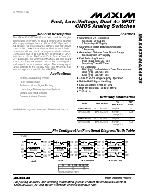 MAX4636ETB Datasheet PDF Maxim Integrated