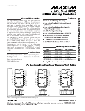 MAX4680 Datasheet PDF Maxim Integrated