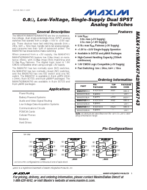 MAX4743EUA Datasheet PDF Maxim Integrated