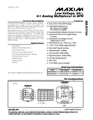 MAX4704 Datasheet PDF Maxim Integrated