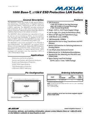 MAX4927 Datasheet PDF Maxim Integrated