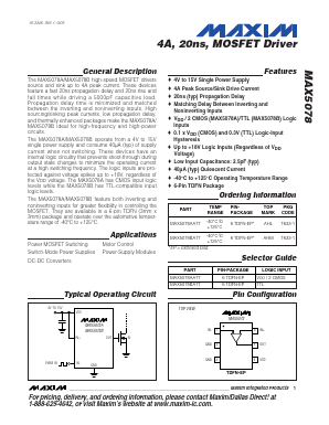 MAX5078 Datasheet PDF Maxim Integrated