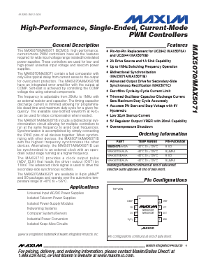 MAX5070AASA Datasheet PDF Maxim Integrated