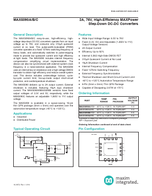 MAX5090A Datasheet PDF Maxim Integrated