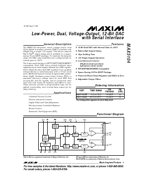 MAX5104CEE Datasheet PDF Maxim Integrated