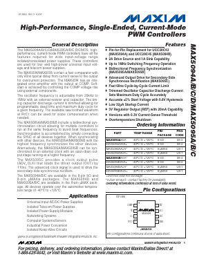 MAX5095A Datasheet PDF Maxim Integrated