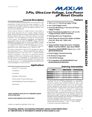 MAX6334UR16D2-T Datasheet PDF Maxim Integrated