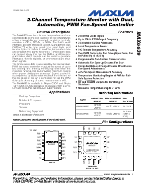 MAX6639 Datasheet PDF Maxim Integrated