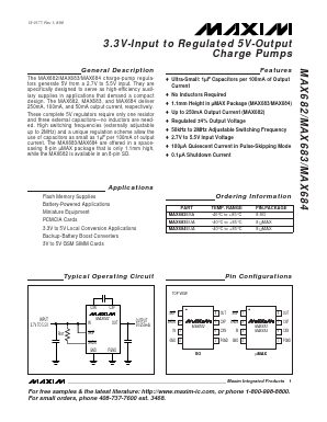 MAX684EUA Datasheet PDF Maxim Integrated