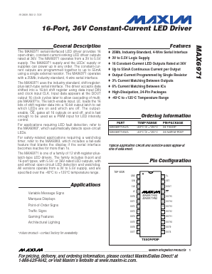 MAX6971 Datasheet PDF Maxim Integrated