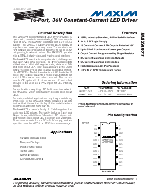 MAX6971ANG Datasheet PDF Maxim Integrated