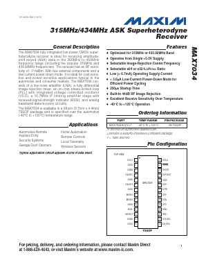 MAX7034AUI/V-T Datasheet PDF Maxim Integrated