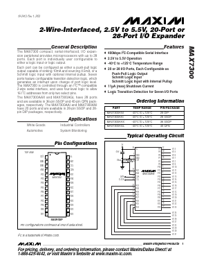 MAX7300AAI Datasheet PDF Maxim Integrated
