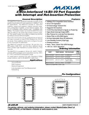 MAX7312 Datasheet PDF Maxim Integrated