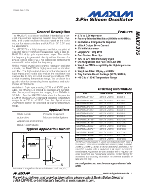 MAX7375AXR425-T Datasheet PDF Maxim Integrated