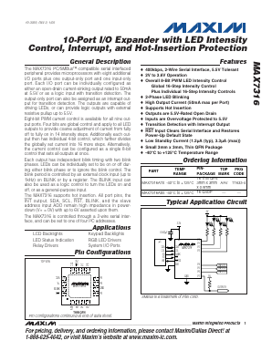 MAX7316 Datasheet PDF Maxim Integrated