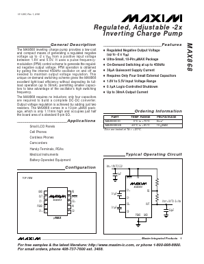 MAX868EUB Datasheet PDF Maxim Integrated