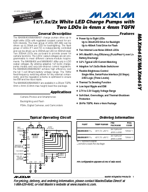 MAX8645YETI+ Datasheet PDF Maxim Integrated