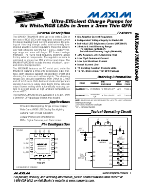 MAX8647ETE+ Datasheet PDF Maxim Integrated