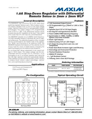 MAX8649 Datasheet PDF Maxim Integrated