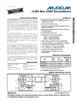 MAX9208EAI+ Datasheet PDF Maxim Integrated
