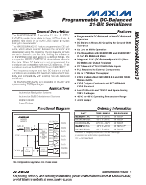 MAX9209EUM+ Datasheet PDF Maxim Integrated