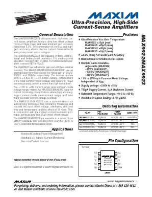 MAX9922 Datasheet PDF Maxim Integrated