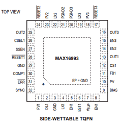 MAX16993AGJ Datasheet PDF Maxim Integrated