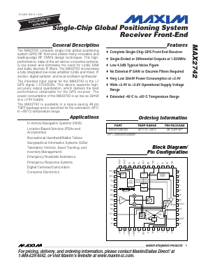 MAX2742 Datasheet PDF Maxim Integrated