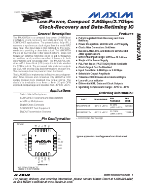 MAX3873AEGP Datasheet PDF Maxim Integrated
