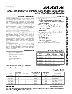 MAX4287EUA Datasheet PDF Maxim Integrated