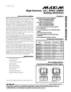 MAX4656ESA Datasheet PDF Maxim Integrated