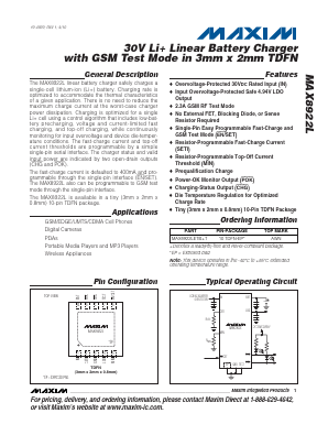 MAX8922LETB+T Datasheet PDF Maxim Integrated