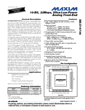 MAX19706 Datasheet PDF Maxim Integrated